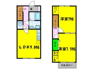 グレイス加茂Ｂ棟の物件間取画像